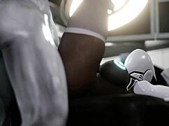 huge ass robot babe plowed deep by monster alien cock