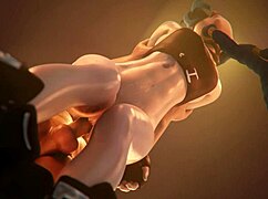 Jinx Bent Over Taking Deep Doggystyle Thrusts