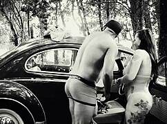 retro fusca car sex gets wild back then 😈🍑🚗