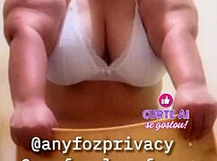 gorda slips into sexy lingerie teasing her curves and pussy