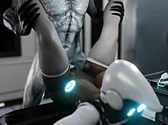 huge ass robot babe plowed deep by monster alien cock