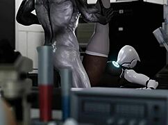 huge ass robot babe plowed deep by monster alien cock