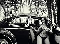 retro fusca car sex gets wild back then 😈🍑🚗