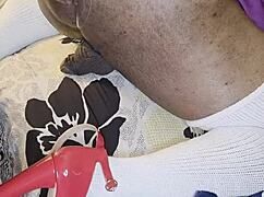 Ebony Wife Femdom Strapon Fucks Hubby Ass Cum Covered Toys Pov