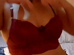 playing with my tight teen ass and natural tits masturbation fun