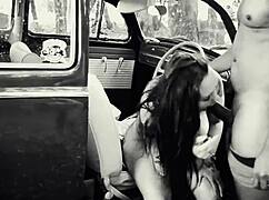 retro fusca car sex gets wild back then 😈🍑🚗