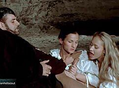 blonde brunette beauties hint at big cock threesome outdoor ride lick