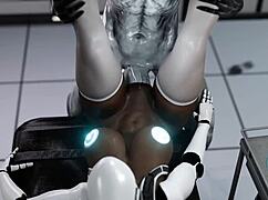 huge ass robot babe plowed deep by monster alien cock