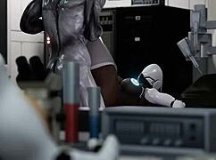 huge ass robot babe plowed deep by monster alien cock