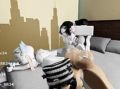 she brought friends over for my first wild foursome fuck fest riding doggystyle