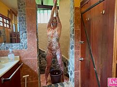 Cheating slave faces punishment through foam humiliation and body writing in the bath