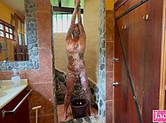 Cheating slave faces punishment through foam humiliation and body writing in the bath