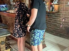 Hot Milf Upskirt Fuck Exposes Dripping Pussy