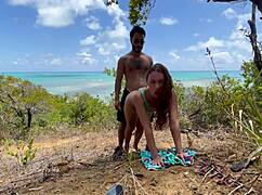 brazilian beach anal with big tits latina slut