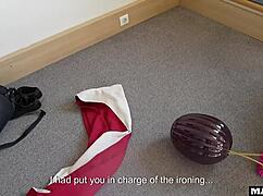 Innocent French Babysitter Takes Double Monster Cocks Rough After Mess