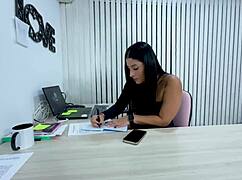 Daniela Salome Nerd Delivery Office Threesome Creampie