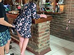 Hot Milf Upskirt Fuck Exposes Dripping Pussy