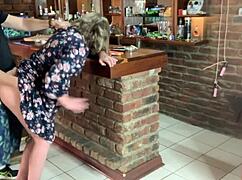 Hot Milf Upskirt Fuck Exposes Dripping Pussy