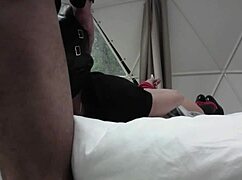 i'm bound in heels pantyhose gagging on cock dildo fucked real orgasm cumshot