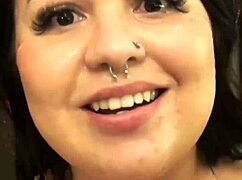 Dessa hot gives total oral quickie backstage cumshot on her pretty face