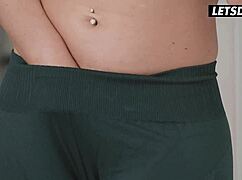 yoga session heats up into sensual blonde milf threeway fingering bliss - a girl knows