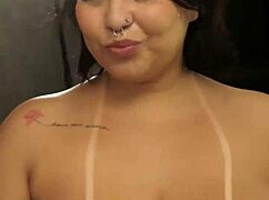 Dessa hot gives total oral quickie backstage cumshot on her pretty face