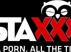 i luv how four babes stockings get there wet pussys pounded by huge cock