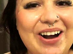 Dessa hot gives total oral quickie backstage cumshot on her pretty face