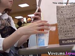 i spy this cute japanese babe rubbing her wet pussy outside