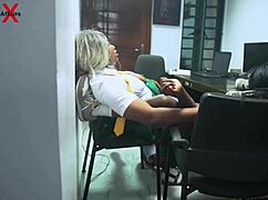 i never imagined students bending their teacher over for double vaginal pounding