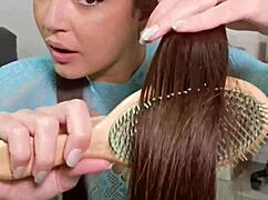 Brunette Pigtail Girl Eats Junk Food Then Pukes It All Over Tits