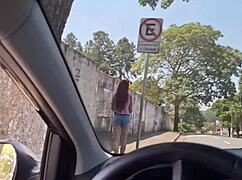 Strange Guy Jerks Cock in Public Outdoors