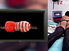 she reacts to hot hentai blowjobs with cum down throat and big tits plus her stepbro shows off that fat ass