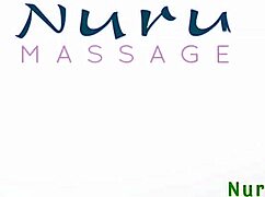 petite asian tattooed masseuse slides nuru gel on black cock isiah maxwell