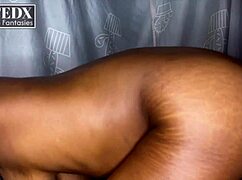 busty AFRICA queen with BIG ASS and NATURAL TITS loves CREAMY DOGGY in bedroom 1on1