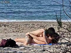 Two lovers caught nude on beach: her squirting orgasms at 7:40 and 13:25 during wild cowgirl creampie ride!