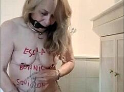 Master degrades french slave in office