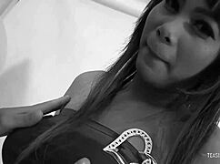 Damn, this Asian slut made him cum after sideways fuck! 😈