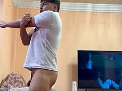 feeling more ripped and muscular now mexican stud flexes