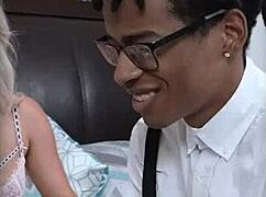 Blonde Stepmom Slimthick Vic Fucks Nerdy Black Friend