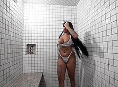 a sauna full of cuckold heat with that huge brazilian cock pounding her big ass no red