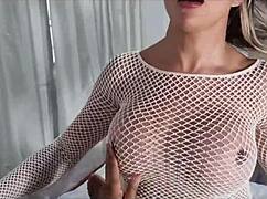 trans friend rams my pussy hard while boyfriend watches closely