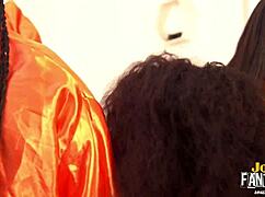 African Ebony Bride Bent Over for Big Cock Doggystyle Wedding Orgy