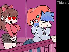 Grace Fucks Benjamin's Ass Hard on Balcony with Cum Gulp Finish!