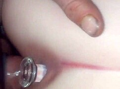 Tight Girlfriend Tests Buttplug Toy Before Intense Doggy Fuck