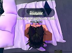 Egyptian babe gets fucked hard in Roblox condo game