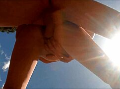 Blonde college babes feel the thrill of outdoor fucking in nature's embrace