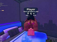 Egyptian babe gets fucked hard in Roblox condo game