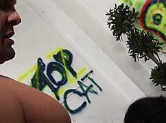 yo after workout milf kerry louise in fishnets heels fucks boxing coach doggystyle ring pussy ride