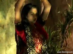 sensual oriental babe dances nude teasing erotically